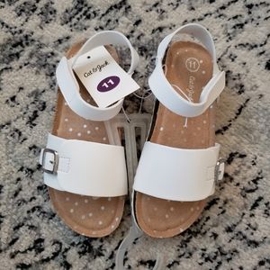 NWT Cat&Jack Girls White Sandals Size 11